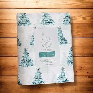 The Farmhouse by Rachel Ashwell Magical Christmas Trees Full Size Sheet Set New